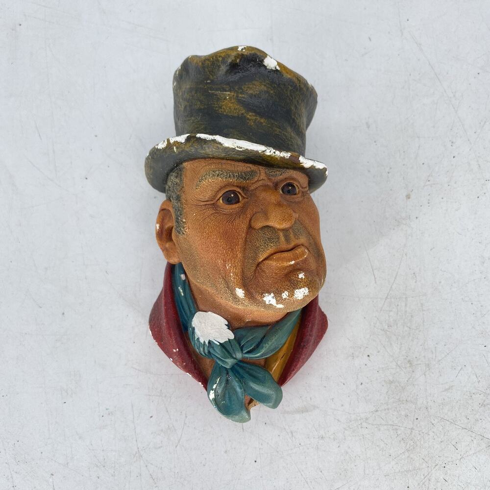 Bossons Chalkware Head 1964 Bill Sikes Antique Wall Hanging